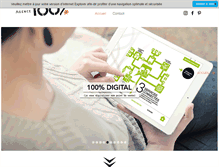 Tablet Screenshot of agence100pour100.com